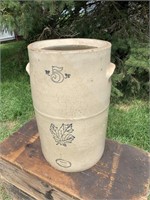 5 GALLON WESTERN STONEWARE BUTTER CHURN