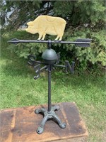 CAST IRON WEATHER VANE WITH PIG