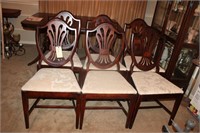 Gorgeous antique Bassett dining room chairs set 6