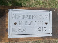 CAST IRON AMERICAN BRIDGE COMPANY NY 15"X9"