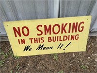 NO SMOKING METAL SIGN