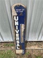 UNIVERSAL BATTERIES ADVERTISING THERMOMETER