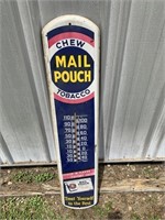 CHEW MAIL POUCH TOBACCO ADVERTISING THERMOMETER