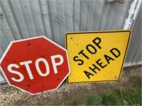 2 METAL STOP SIGNS