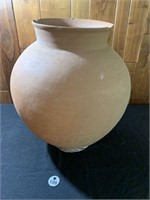 Large Ceramic Vase on Wicker Vase