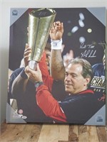 Nick Saban Signed Canvas