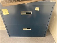 Blue cabinet 2 drawers 27H 18W 30D