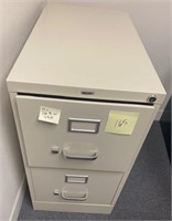 Hirsh Cream file cabinet 2 drawers 28H 26.5W 15D
