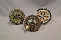 Lot of three early fly reels