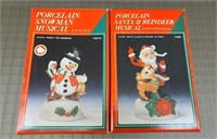 Christmas Music Boxes- Snowman & Santa/Reindeer