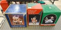 (3) Christmas Music Boxes