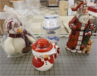 (3) Snowman and (1) Santa