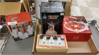 Mikasa Crystal Dish w/Handle - Box w/3 Angel Bells