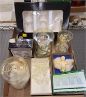 Cherub Candle Set / Box Mini Angel Tree Ornaments