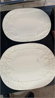 Two White Platters