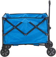 Collapsible Folding Cart with Wheels, Blue
