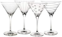4 Piece Mikasa Cheers Martini Glasses