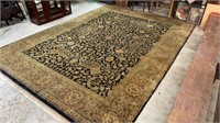 Black and Gold Wool Rug