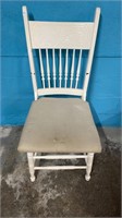 White Cane Seat Side Chair
