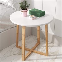 BAMEOS Side Table Modern Nightstand Round
