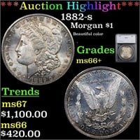 *Highlight* 1882-s Morgan $1 Graded ms66+