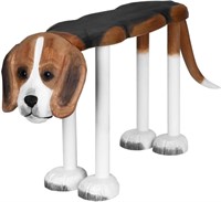 Wood Beagle Shoe Bench/ Kids Stool, Large