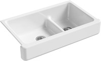 Kohler Double-Bowl Kitchen Sink, White