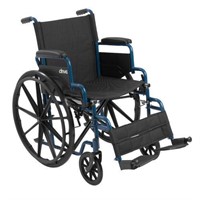 Single Axle Wheelchair, Black and Blue