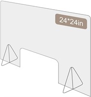 24"X24" Plexiglass Shield for Desk
