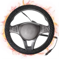 SEG Direct Heated Steering Wheel Cover, Black
