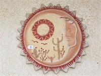 651-  Large 23" Ceramic Art/Sun Wall Hangings