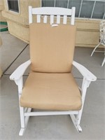 651- White Wash Solid Wood Rocking Chair