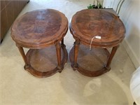 651- Pair Of Ethan Allen Oval End Tables