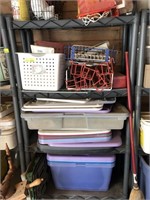 Plastic garage shelf