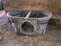 Big Hussey Polly livestock water tank with hog