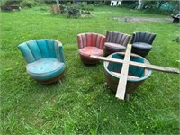 MCM Barrel chairs