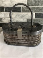 Vintage MW Handbag Lucite & Silver