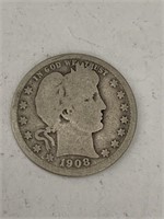 1908 Barber Quarter