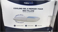 Therapedic cooling gel and memory foam bed pillow
