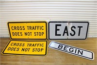 Group of road signs