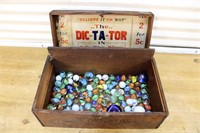 Vintage box of marbles