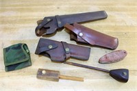 Vintage leather holsters and more