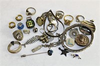 Large lot of STERLING silver jewelry