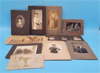 12 Antique Photos Portraits Women Children