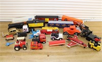 HUGE Lot of Vintage Toy Trucks, Cars, & More!