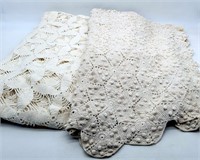 2 Antique Crocheted Bed Spreads Linens