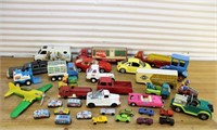 Large lot of toy cars