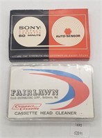 Sony Compact Cassette & Head Cleaner Cassette Tape