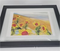 Patricia Fabian Signed Sunflowers of Autumn Framed