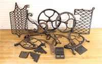 Antique cast iron sewing machine parts